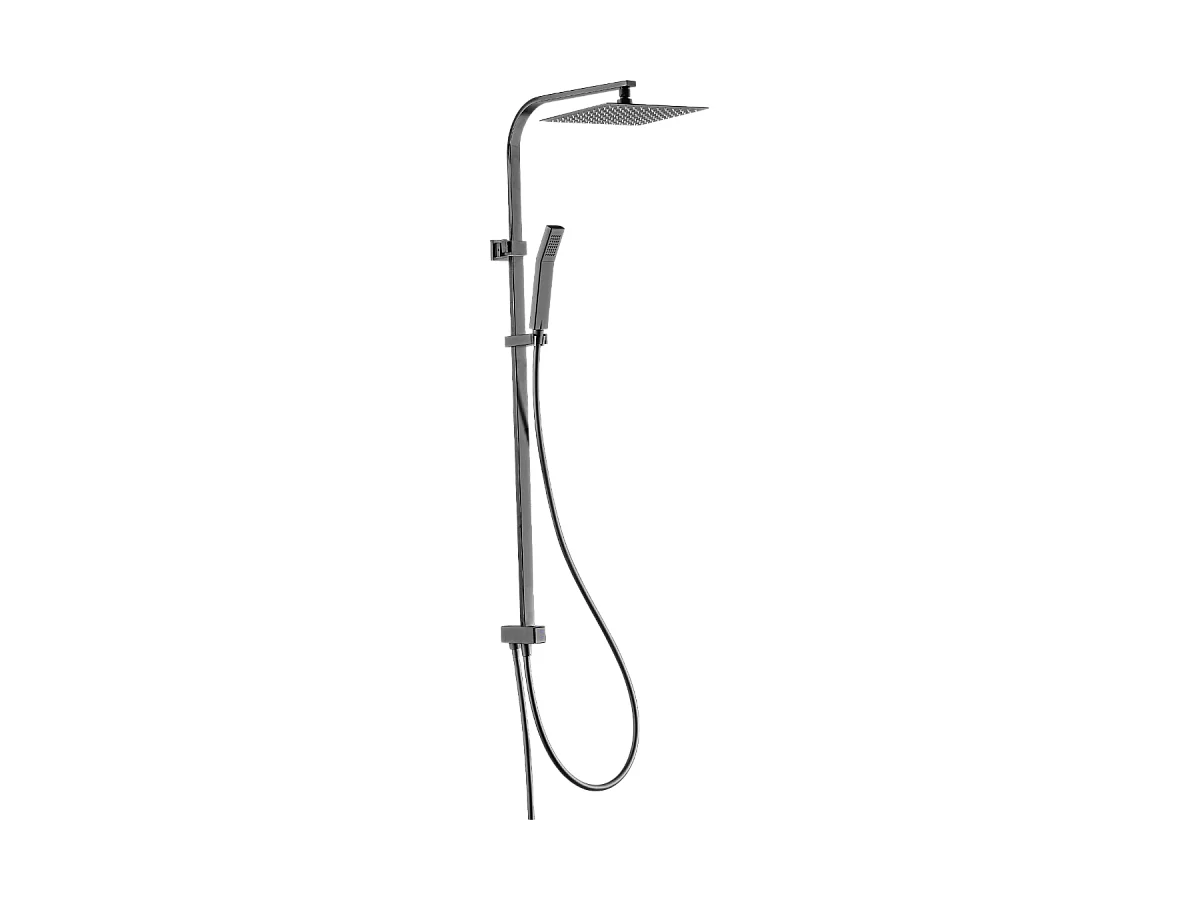 Essekadra colonne de douche sans mitigeur gris gun métal - Essebagno