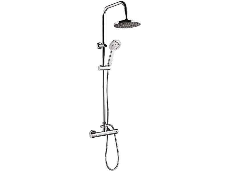 Essemika columna de ducha cromada con mando termostático Essebagno