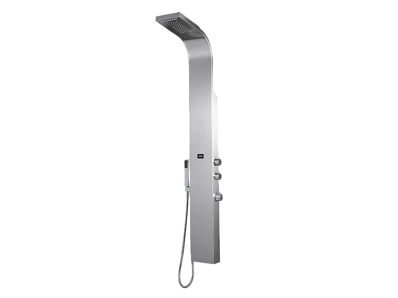 Essekaska panneau de douche hydromassant façon inox - Essebagno