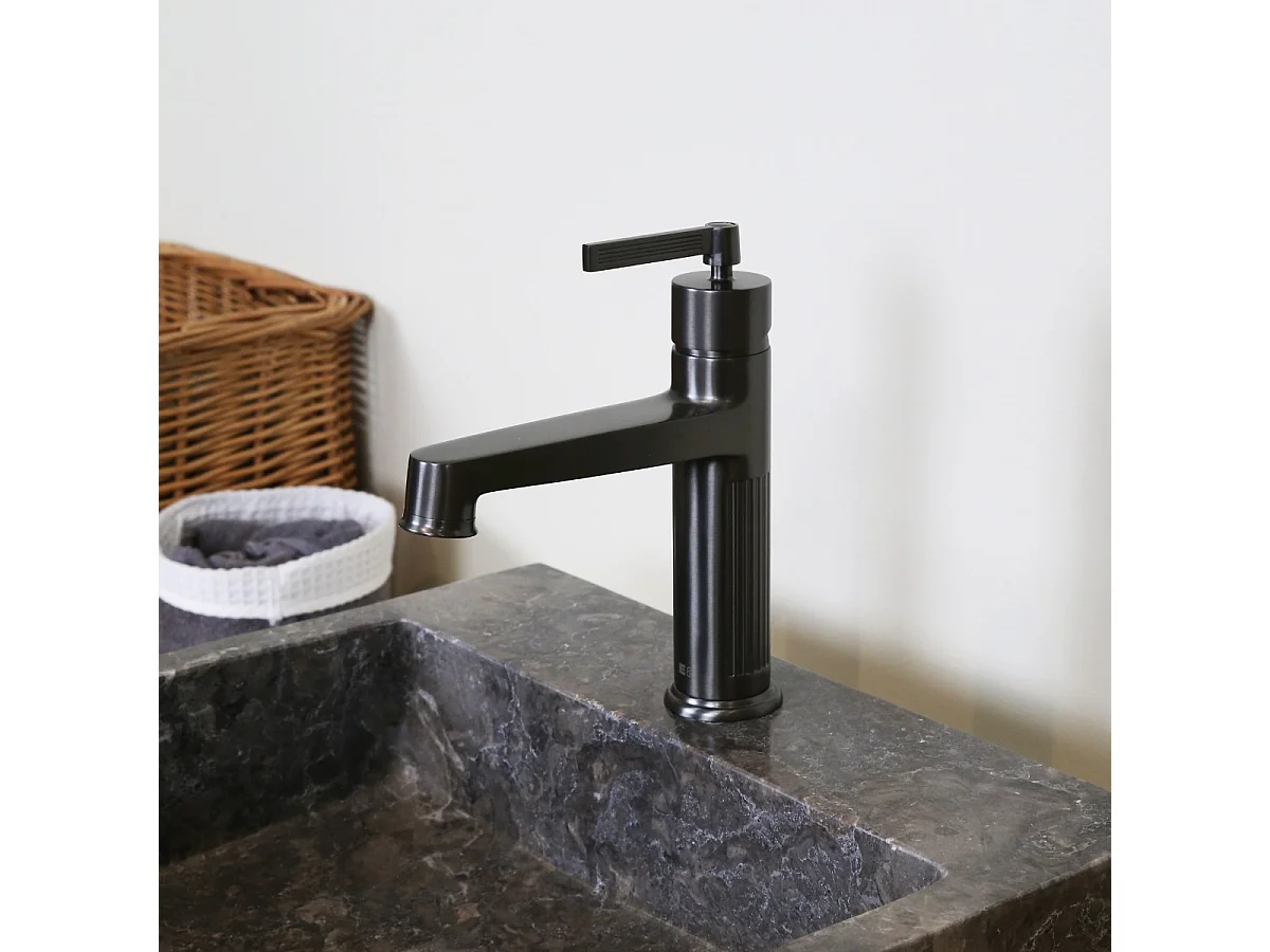 Louxor Miscelatore per lavabo basso grigio gun metal Essebagno