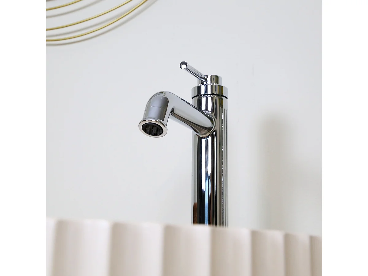 Art Deco Misturadora de lavatório cromada alto Essebagno