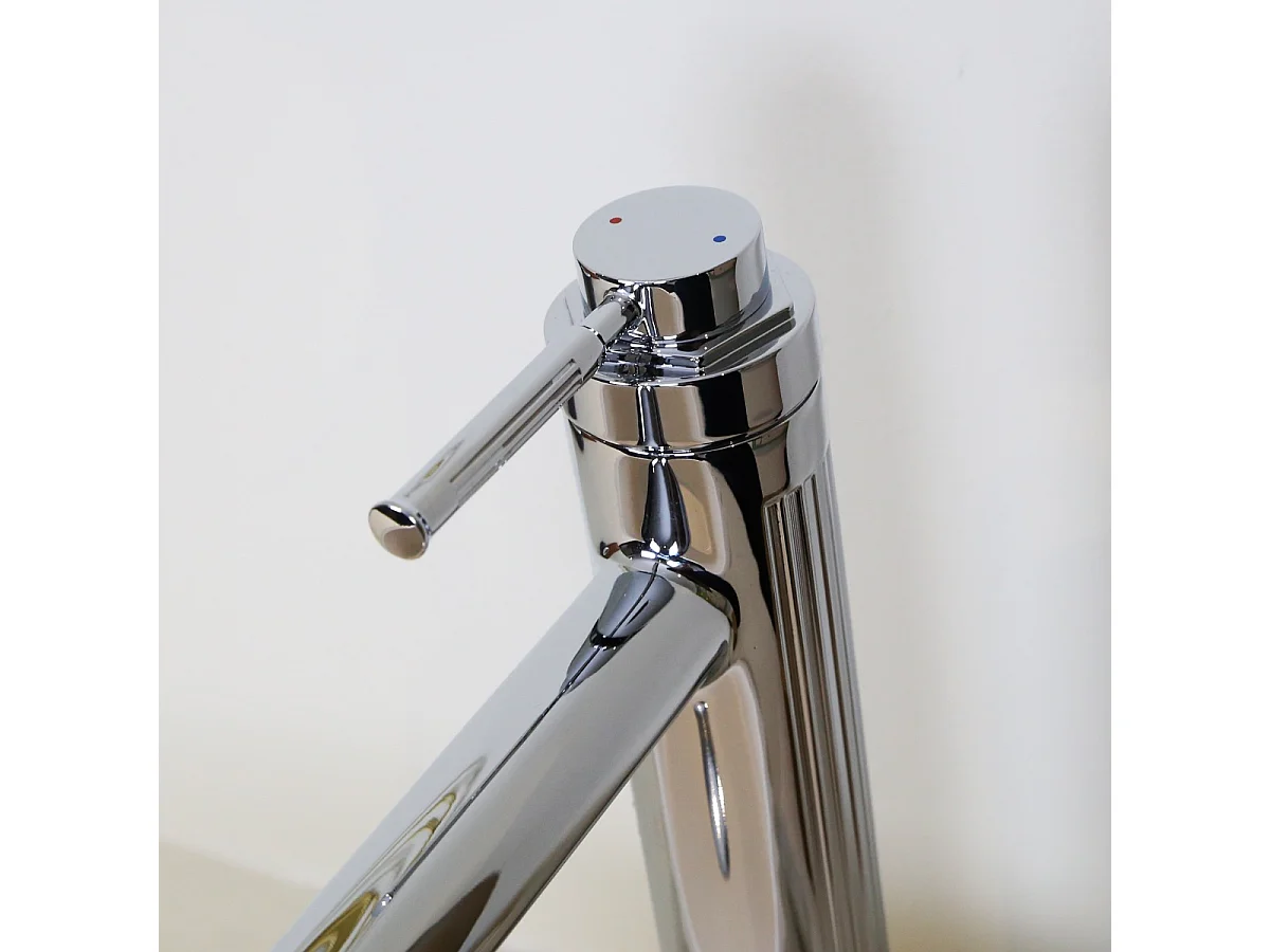 Art Deco hoge chroom wastafelmengkraan - Essebagno