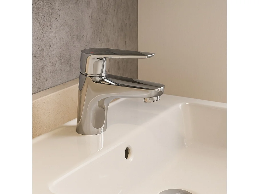 Largo mezclador de lavabo cromado Essebagno