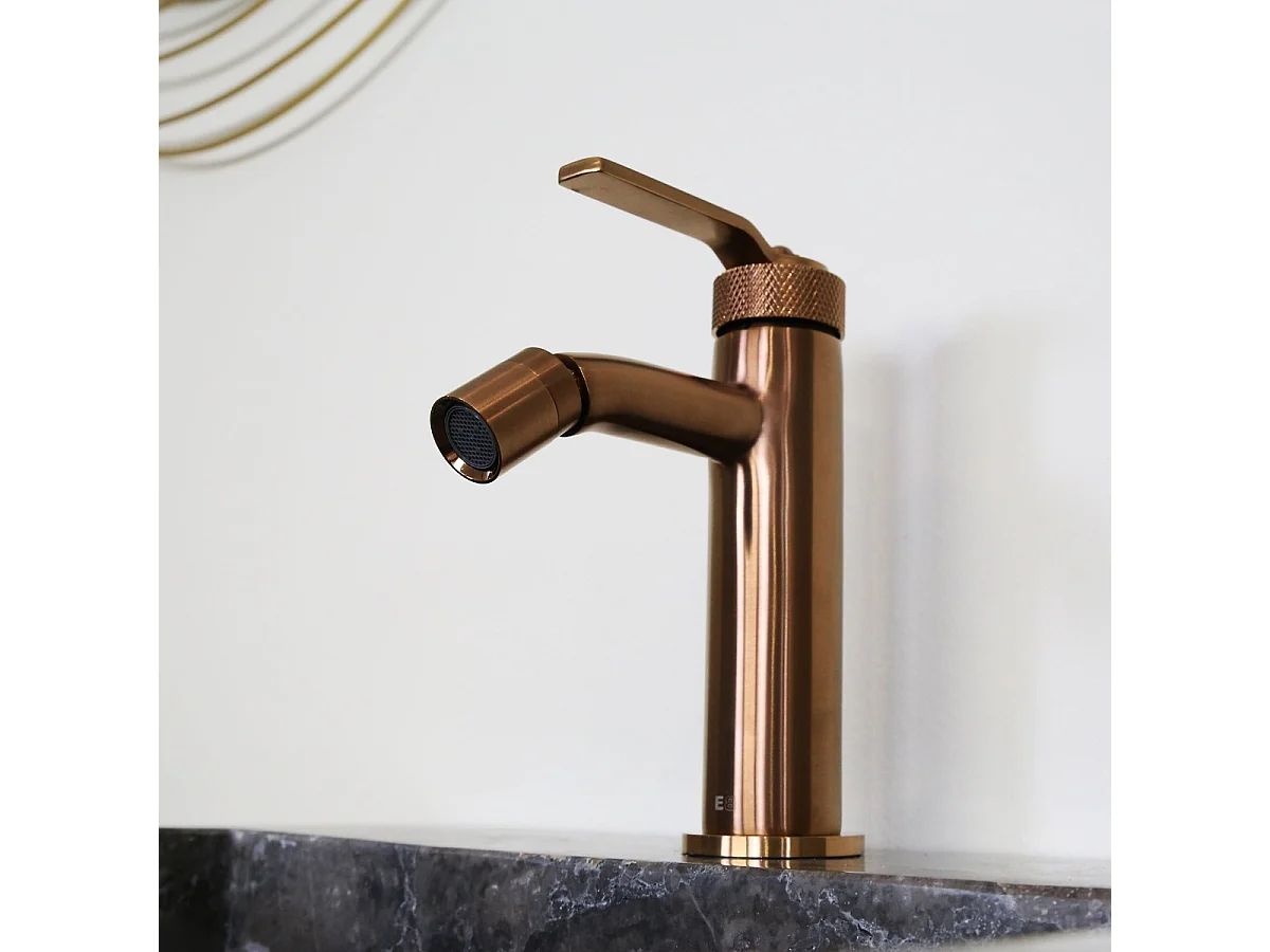 Molette mitigeur bidet cuivre brossé - Essebagno