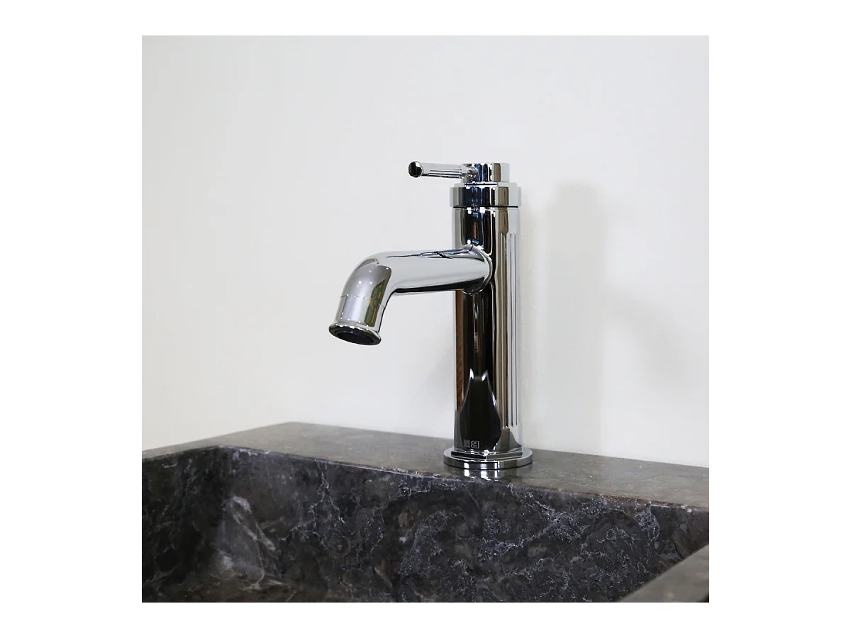 Art Deco Misturadora de lavatório baixa cromada Essebagno