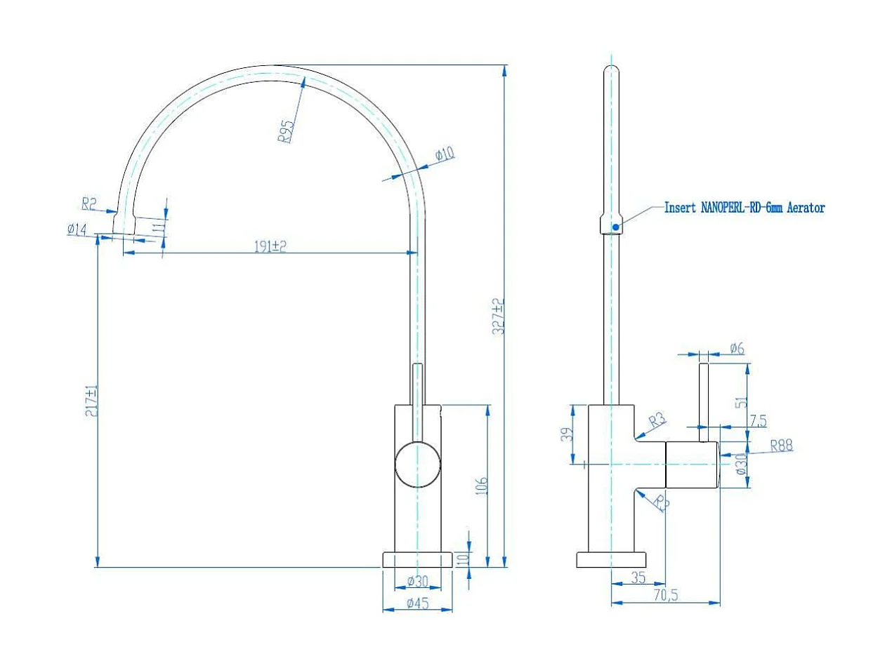 Diwo robinet lave-mains chrome eau froide - Essebagno