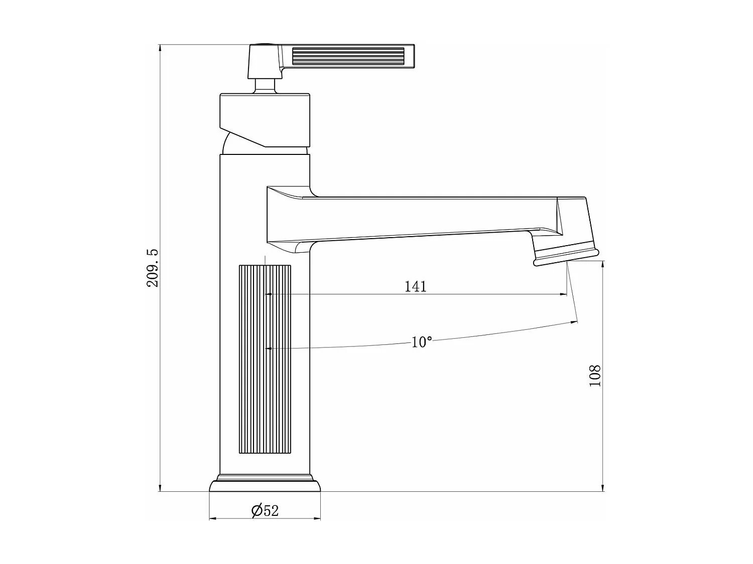 Louxor Mezclador bajo de lavabo cromado Essebagno