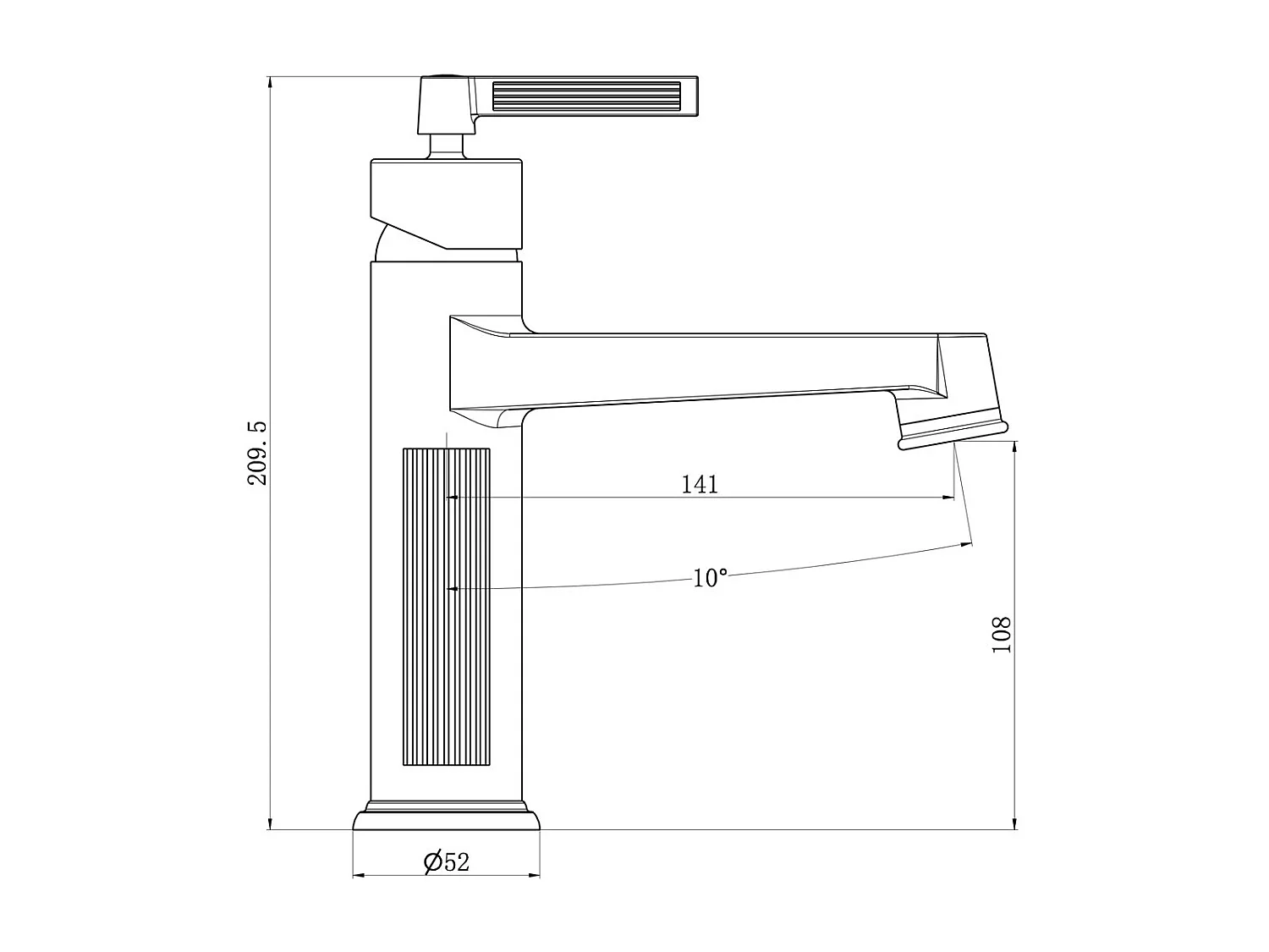 Louxor lage chroom wastafelmengkraan - Essebagno