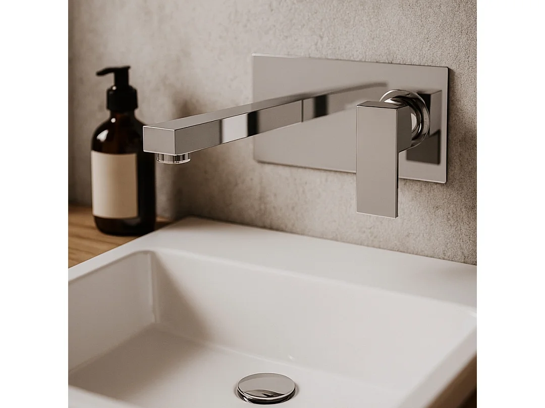 Misturadora de lavatório Encarre cromada de encastrar Essebagno