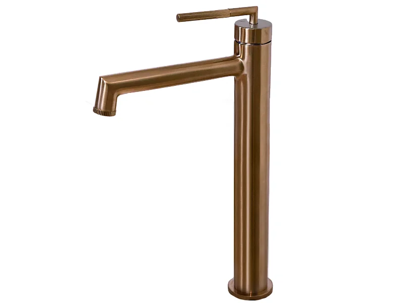 Portofino mitigeur lavabo haut cuivre brossé - Essebagno