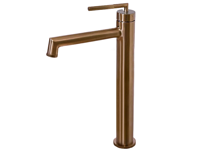 Portofino hoher Waschtischmischer aus gebürstetem Kupfer Essebagno