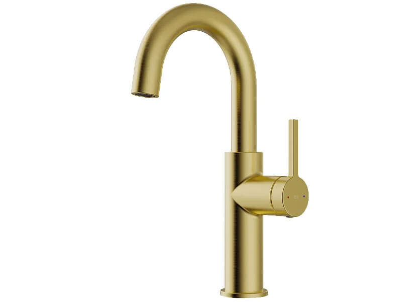 Reflet Torneira para lavatório alto em dourado escovado Essebagno