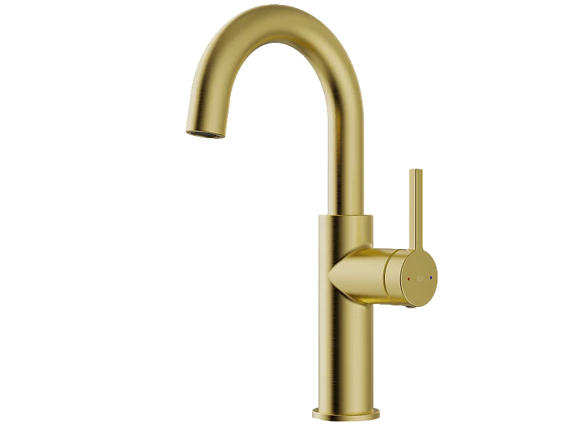 Reflet Torneira para lavatório alto em dourado escovado Essebagno