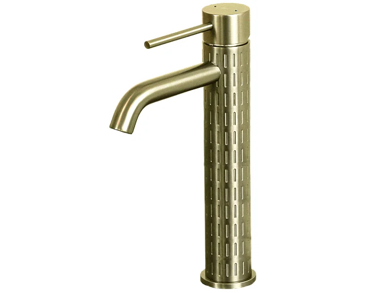 Architek bateria miedziana umywalkowa wysoka szczotkowane złoto - Essebagno