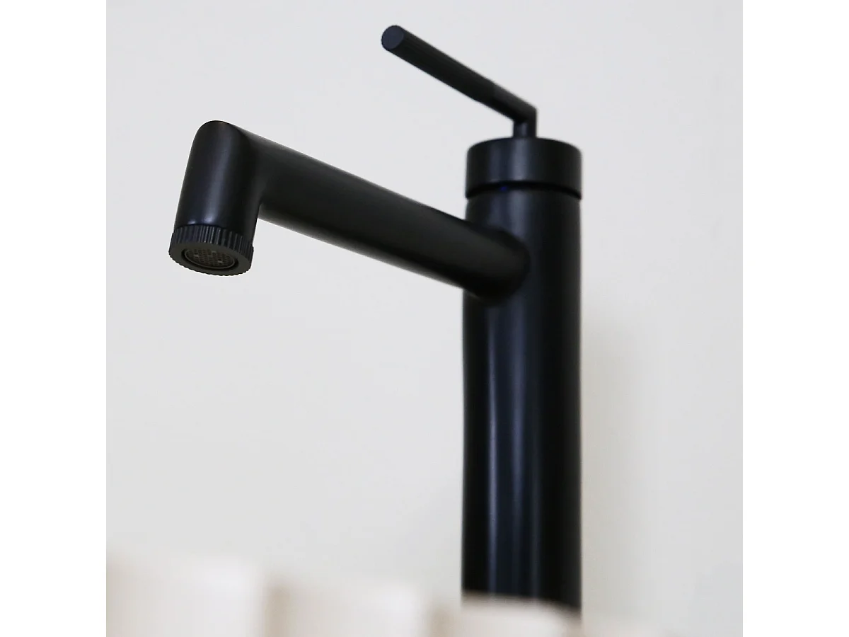 Portofino Misturadora alta para lavatório preto mate Essebagno