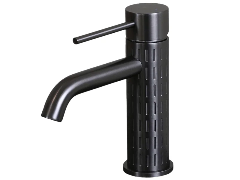 Architek lage grijze wastafelmengkraan gun metal - Essebagno