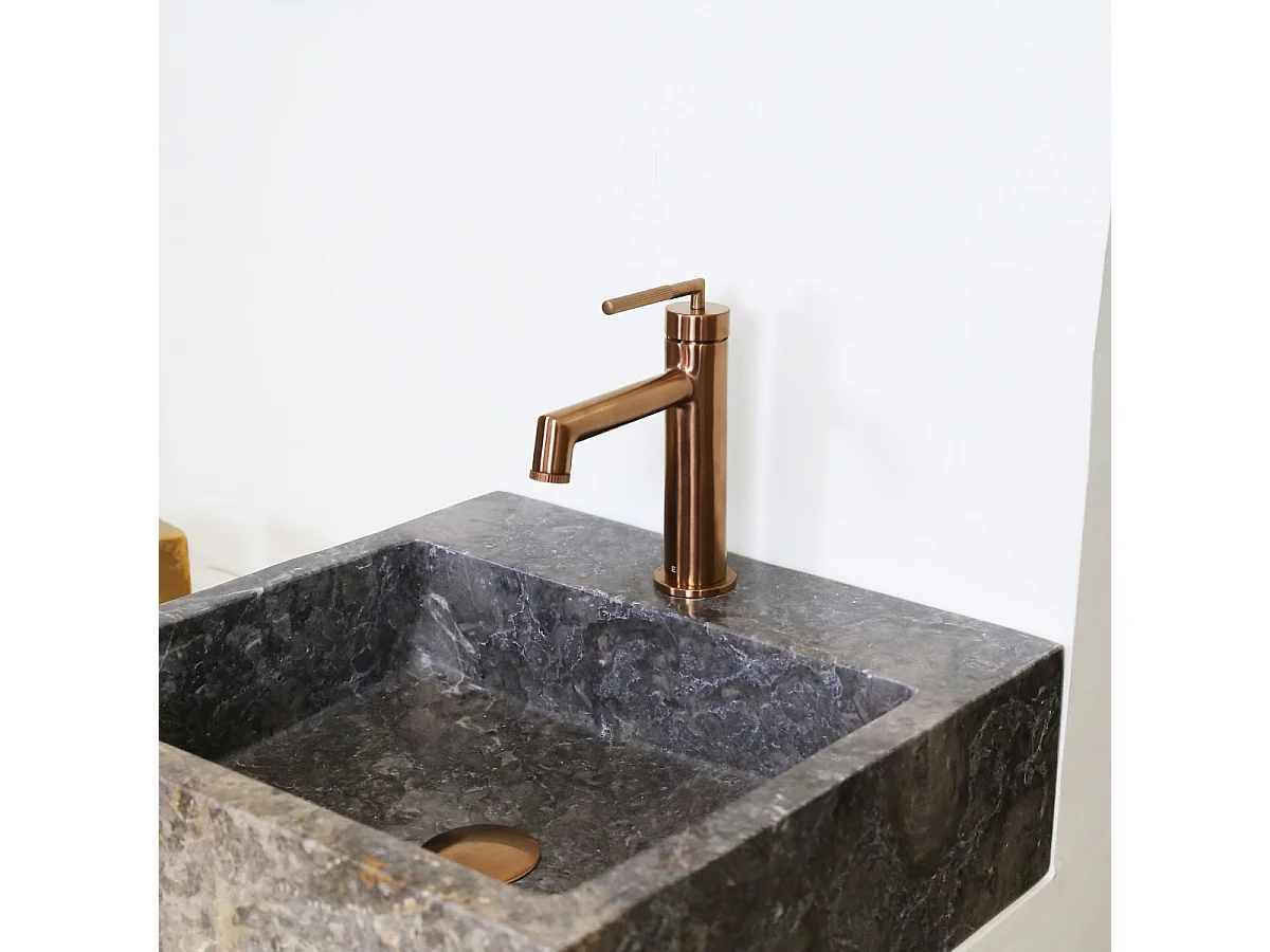 Portofino mitigeur lavabo bas cuivre brossé - Essebagno