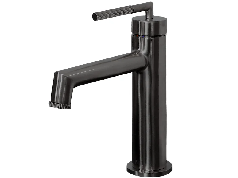 Portofino niedrig Waschbeckenmischer grau gun metal Essebagno