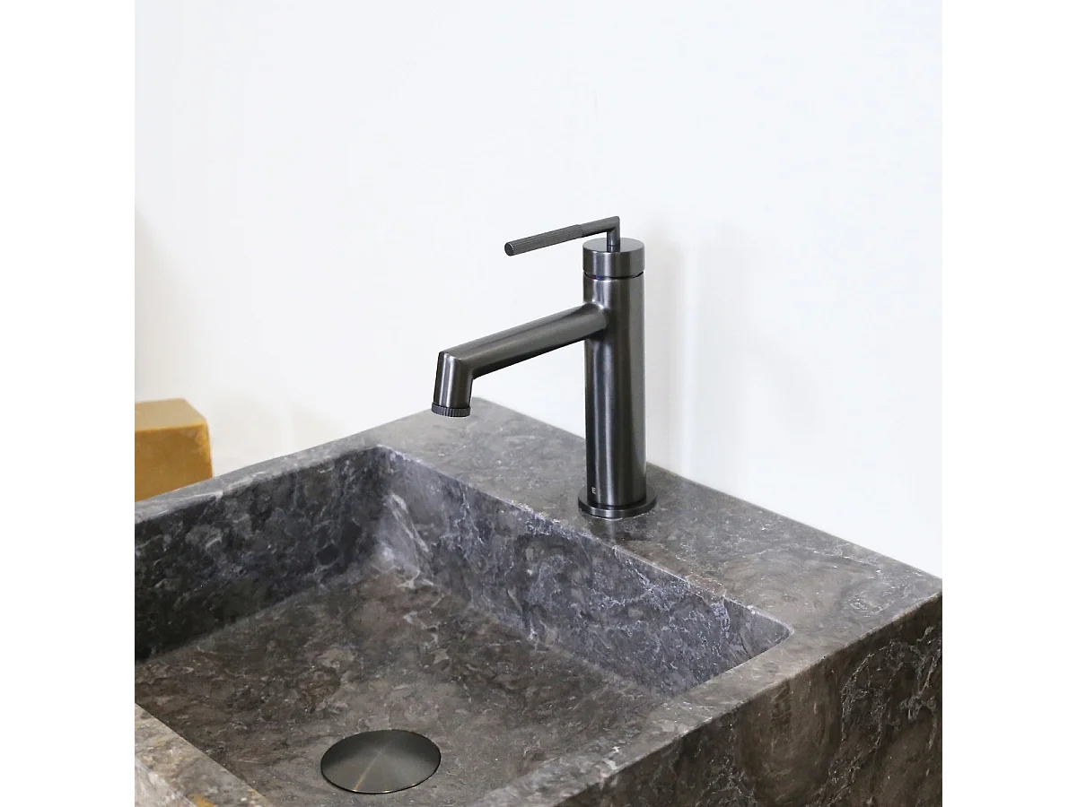Portofino Miscelatore per lavabo basso grigio gun metal Essebagno
