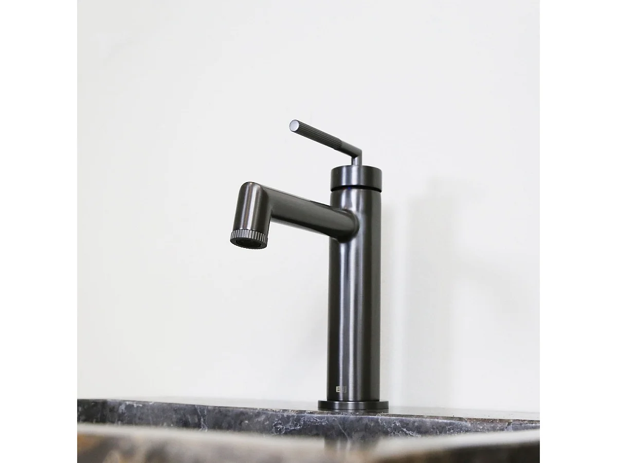 Portofino mitigeur lavabo bas gris gun métal - Essebagno