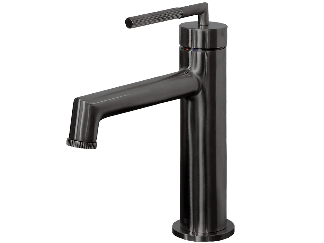 Portofino Mezclador bajo de lavabo gris gun metal Essebagno