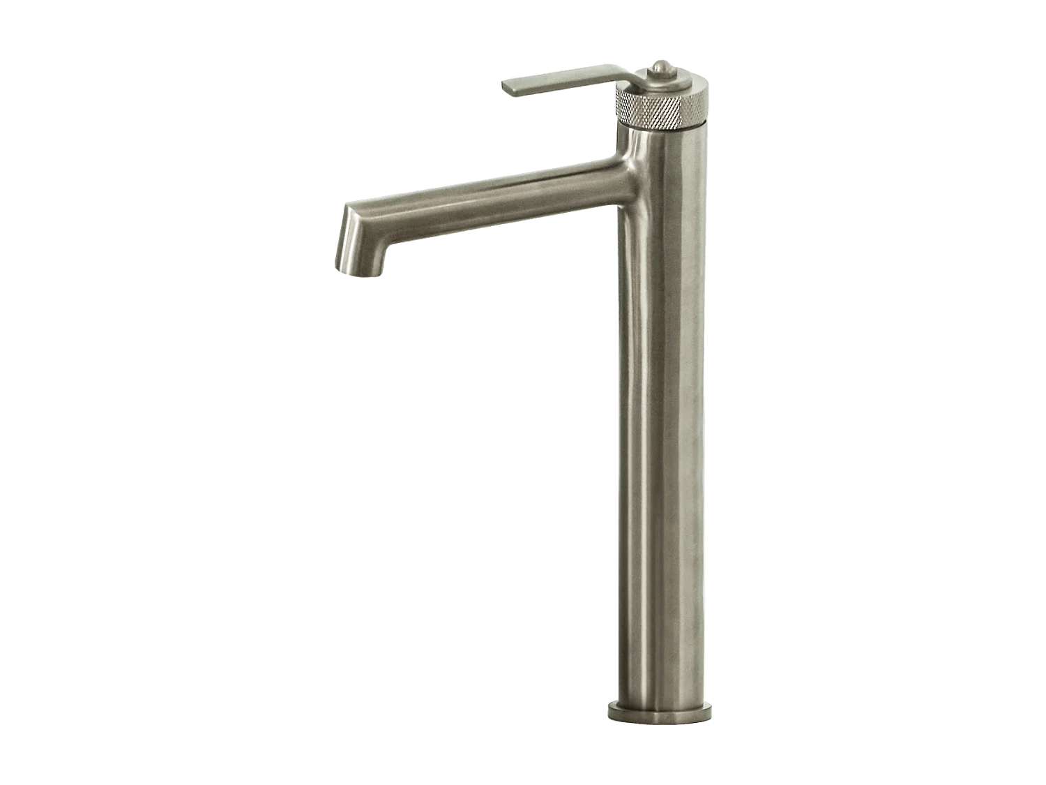 Molette mitigeur lavabo haut façon inox brossé - Essebagno