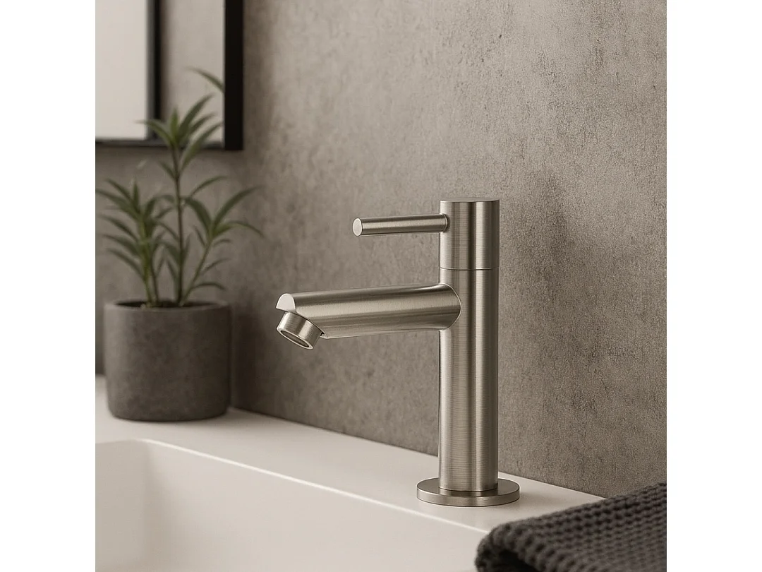 Deco miscelatore per lavabo in acciaio inox stile per acqua fredda Essebagno