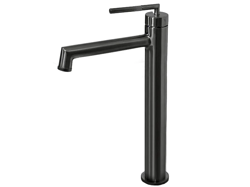 Portofino Waschtischmischer hoch grau gun metal Essebagno