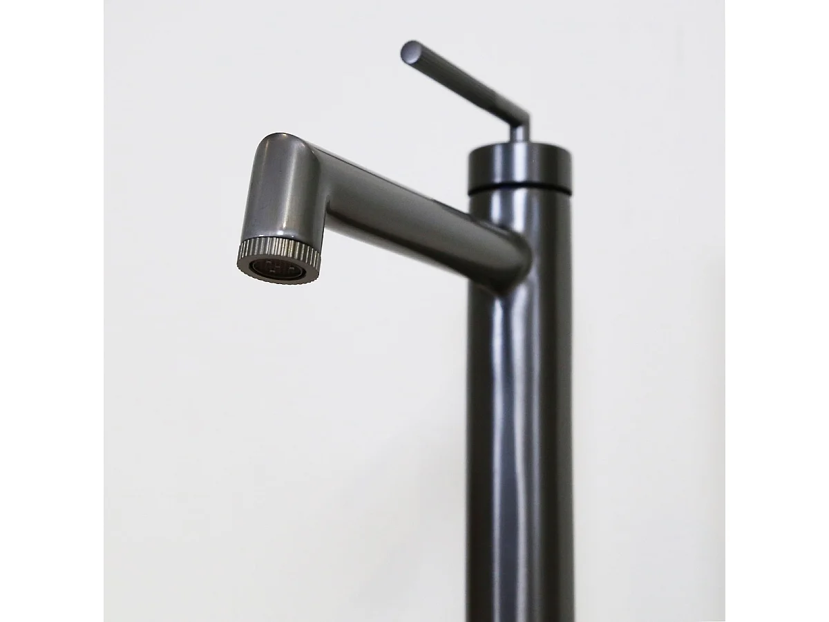 Portofino mitigeur lavabo haut gris gun métal - Essebagno