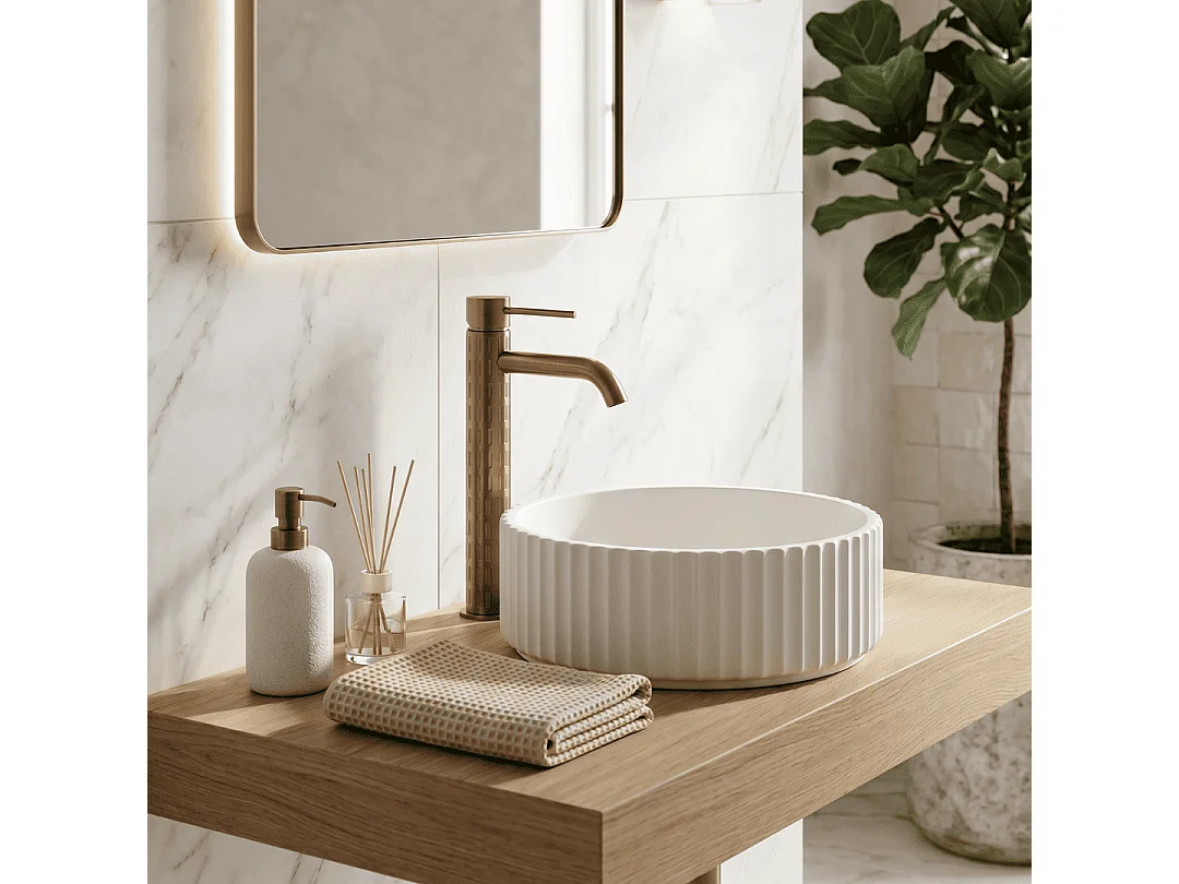 Architek mitigeur lavabo haut cuivre brossé - Essebagno
