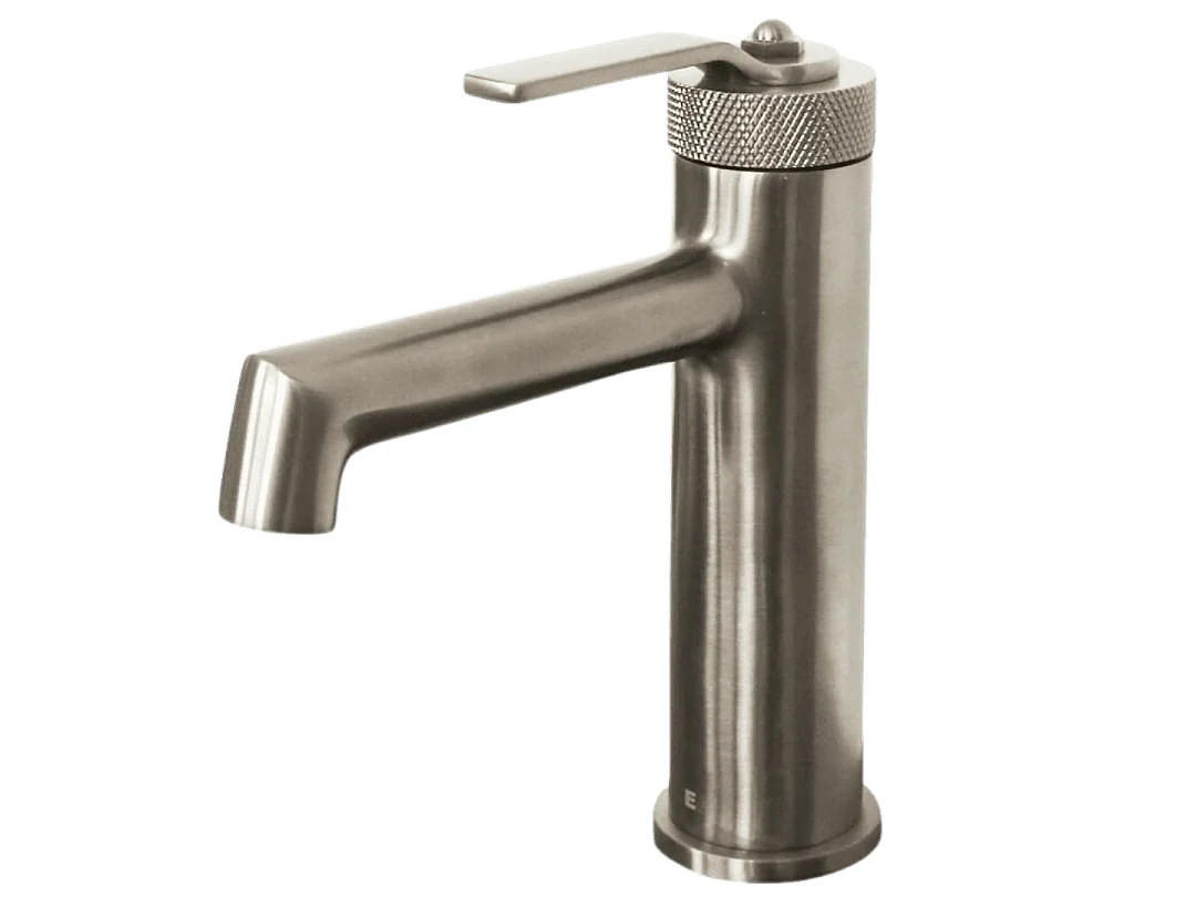 Molette mitigeur lavabo bas façon inox brossé - Essebagno