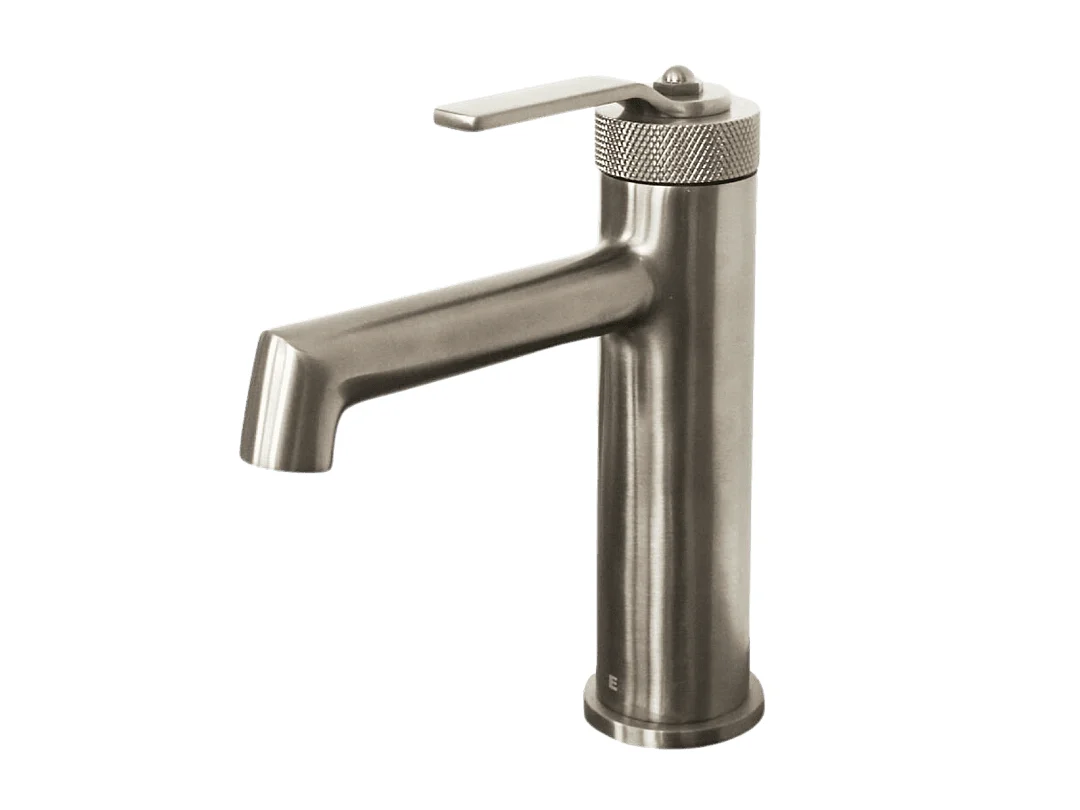 Molette mitigeur lavabo bas façon inox brossé - Essebagno