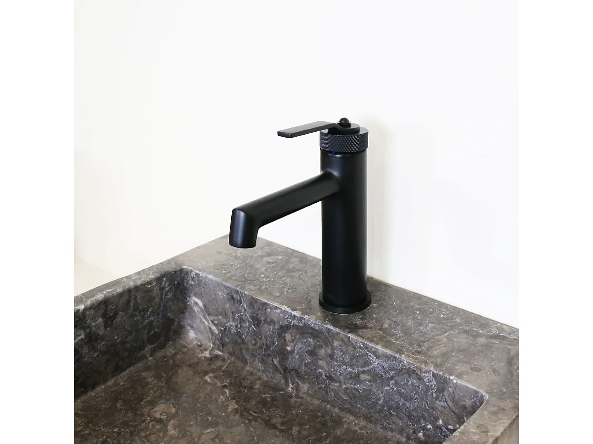 Molette niedriger Waschtischmischer schwarz matt Essebagno