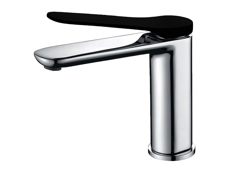 Pandora mitigeur lavabo bas chrome et noir - Essebagno