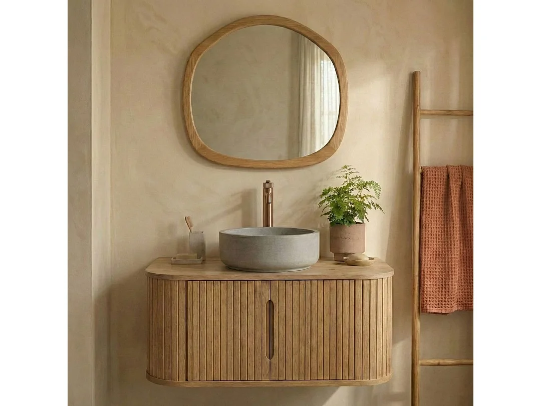 Molette Mezclador alto de lavabo en cobre cepillado Essebagno