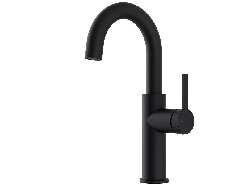 Reflet Waschtischmischer hoch schwarz matt Essebagno