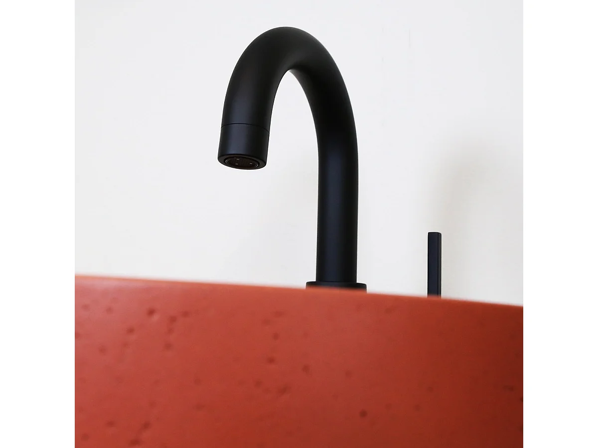 Reflet Waschtischmischer hoch schwarz matt Essebagno