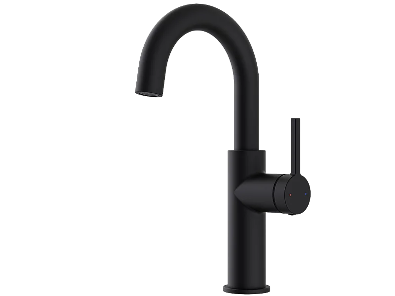 Reflet Waschtischmischer hoch schwarz matt Essebagno