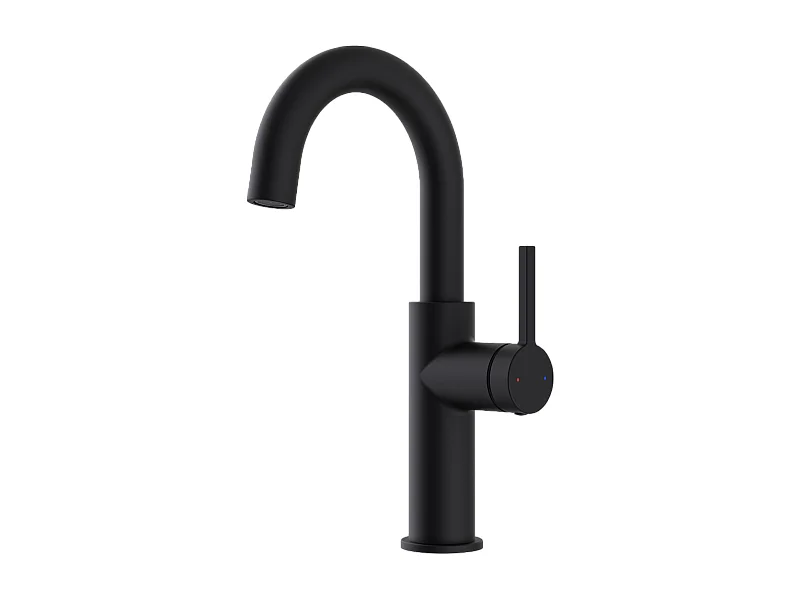 Reflet Waschtischmischer hoch schwarz matt Essebagno