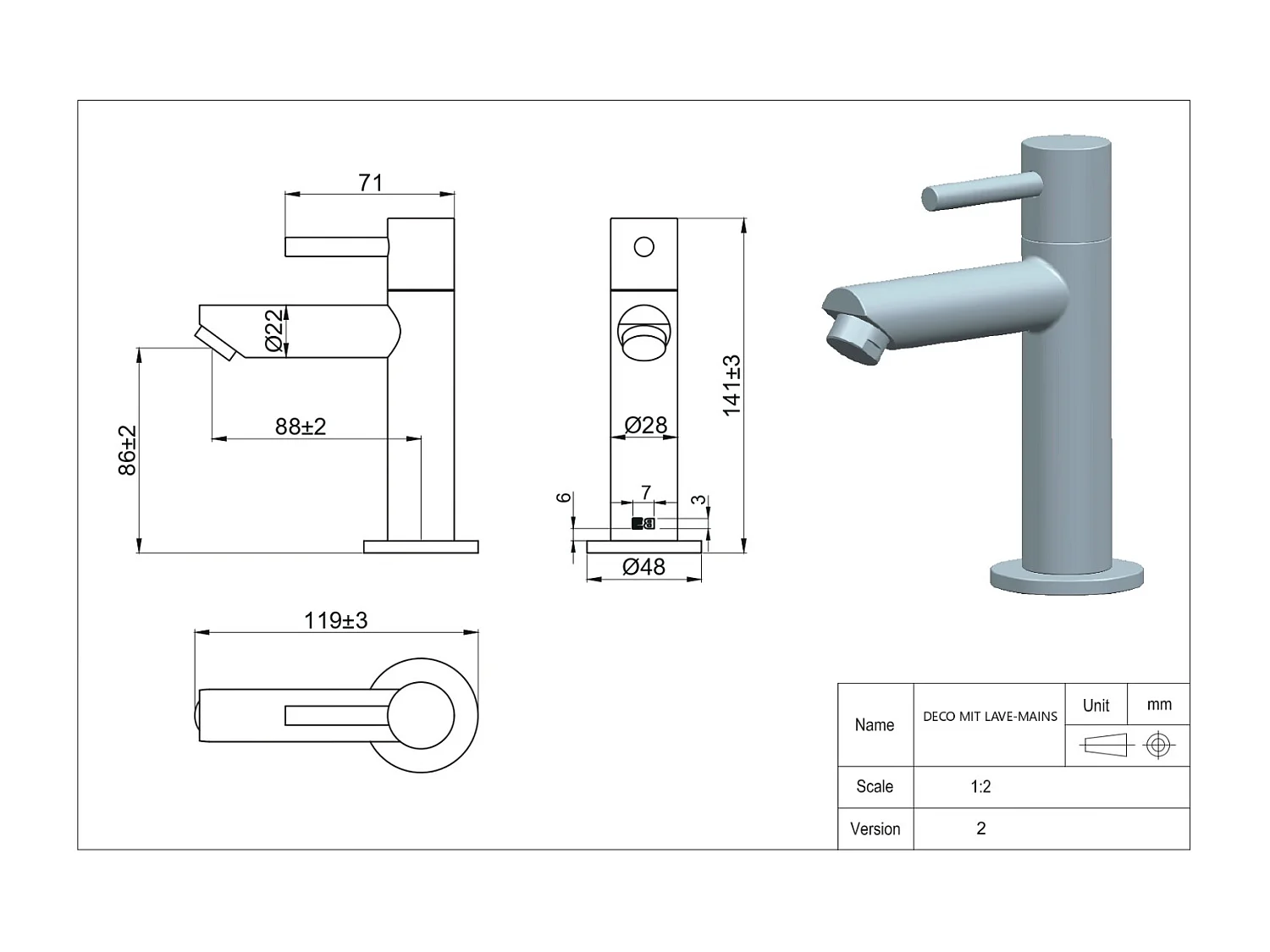 Deco mezclador lavabo oro cepillado agua fría Essebagno
