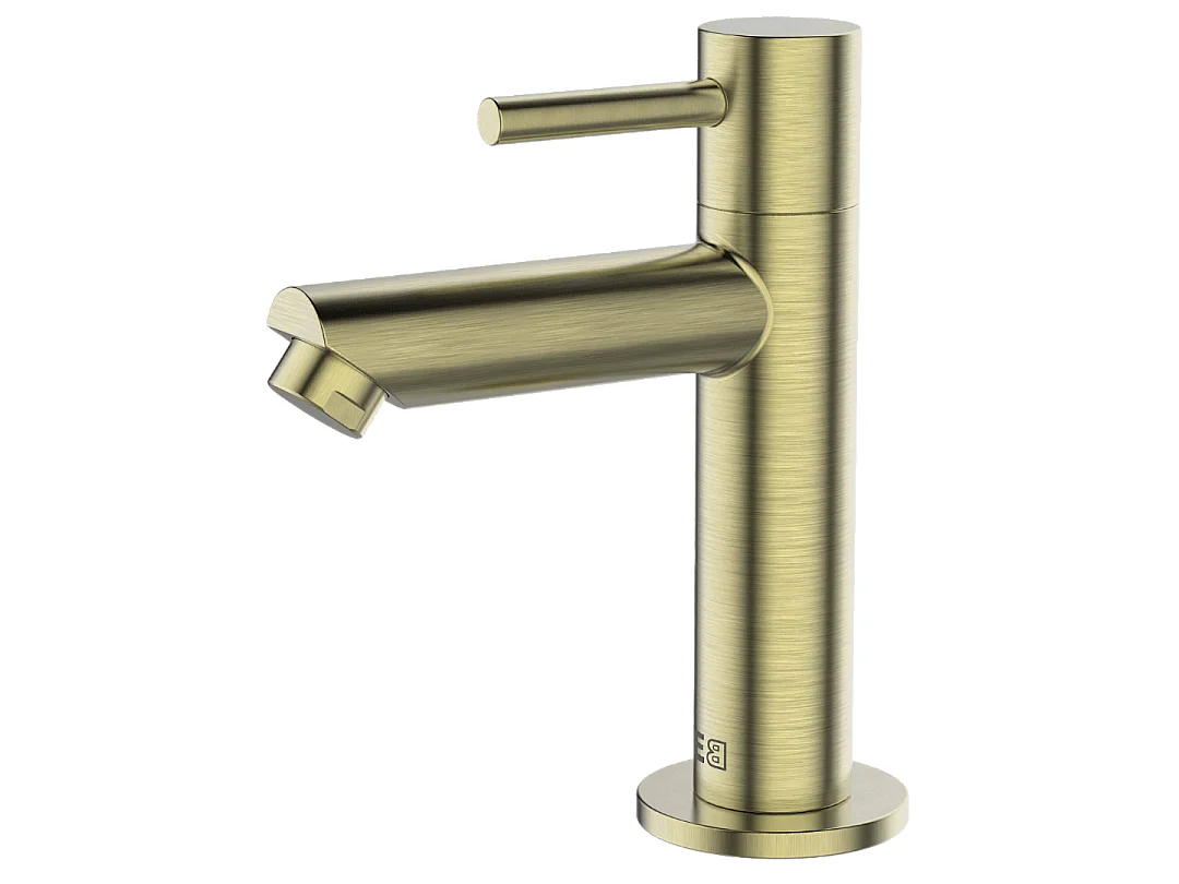 Deco mezclador lavabo oro cepillado agua fría Essebagno