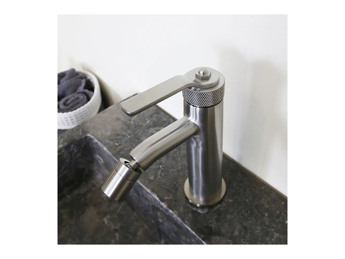 Molette misturadora de bidé em aço inoxidável Essebagno