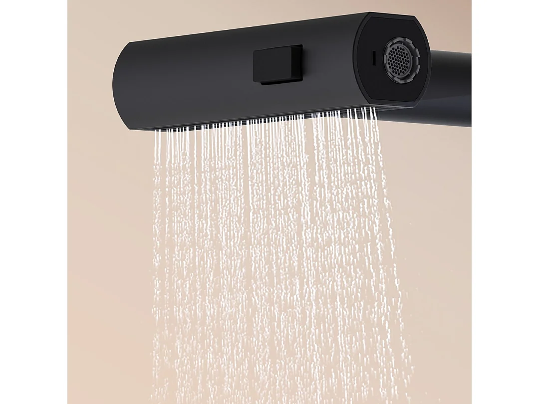 Esserain mitigeur évier à douchette extractible noir mat - Essebagno