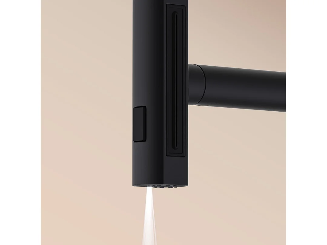 Esserain mitigeur évier à douchette extractible noir mat - Essebagno