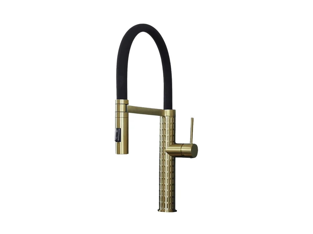 Architek Misturadora de lavatório com chuveiro dourado móvel Essebagno