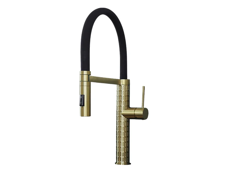 Architek Misturadora de lavatório com chuveiro dourado móvel Essebagno