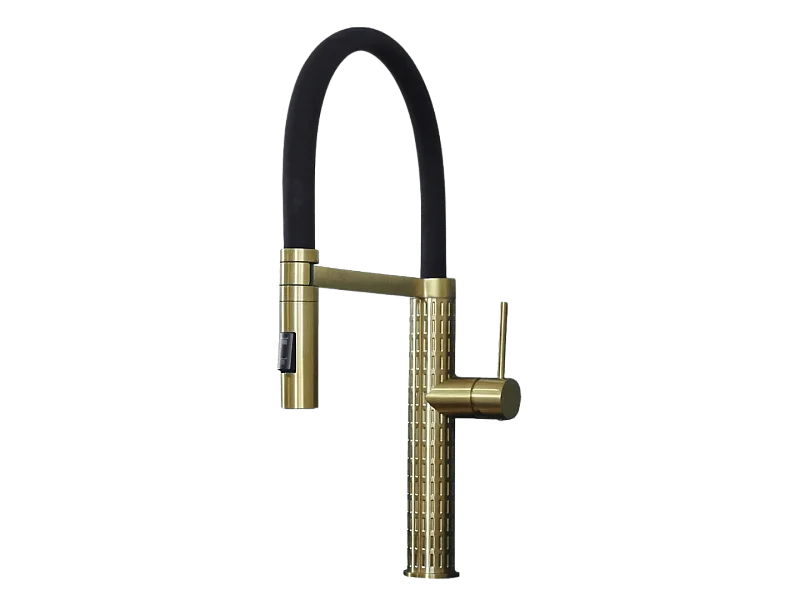 Architek Misturadora de lavatório com chuveiro dourado móvel Essebagno