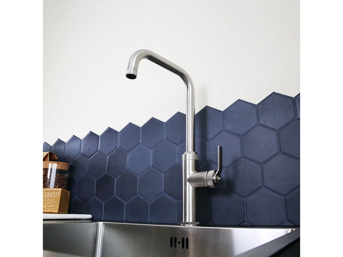 Molette mitigeur évier façon inox - Essebagno