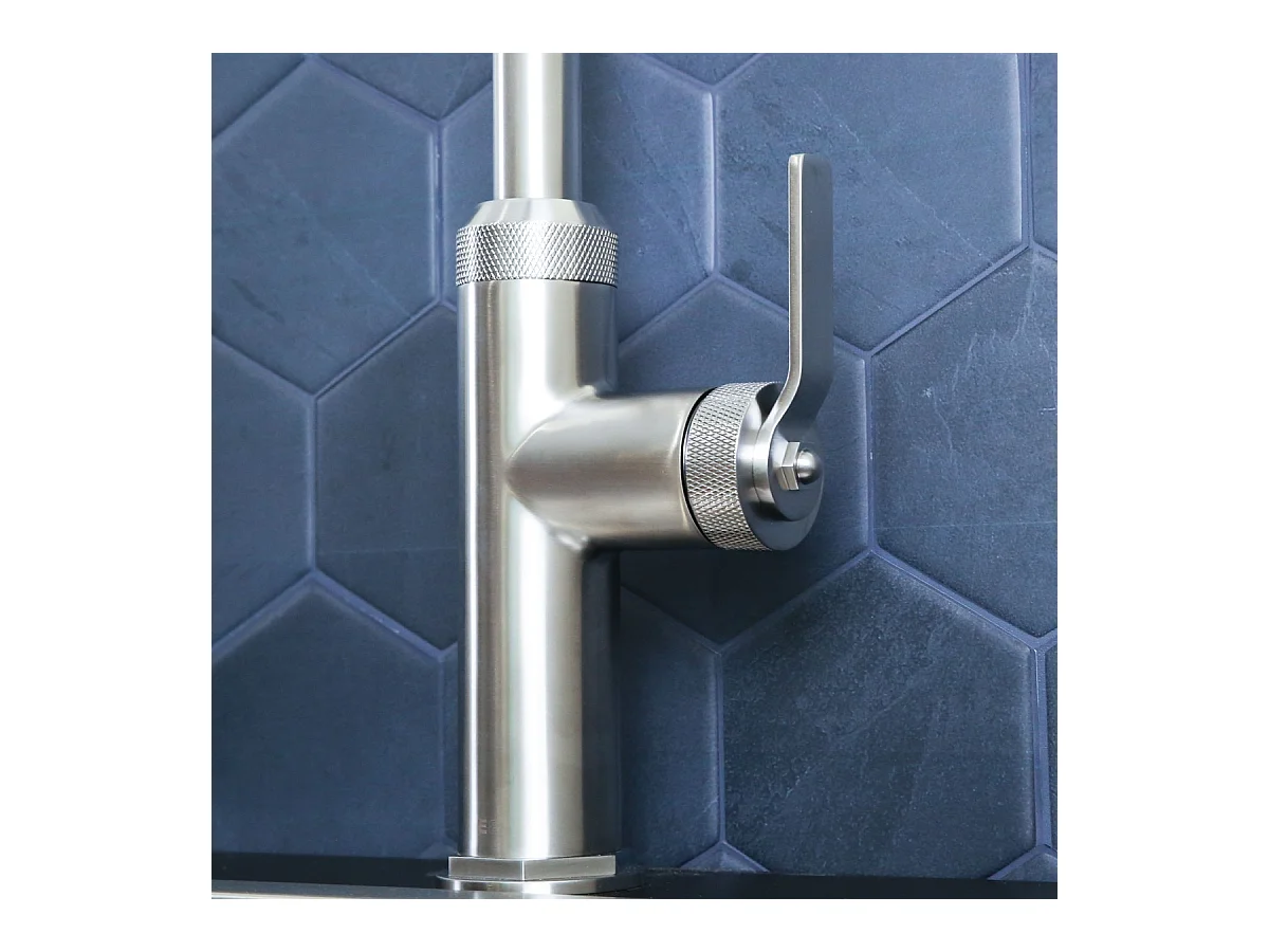 Molette mitigeur évier façon inox - Essebagno