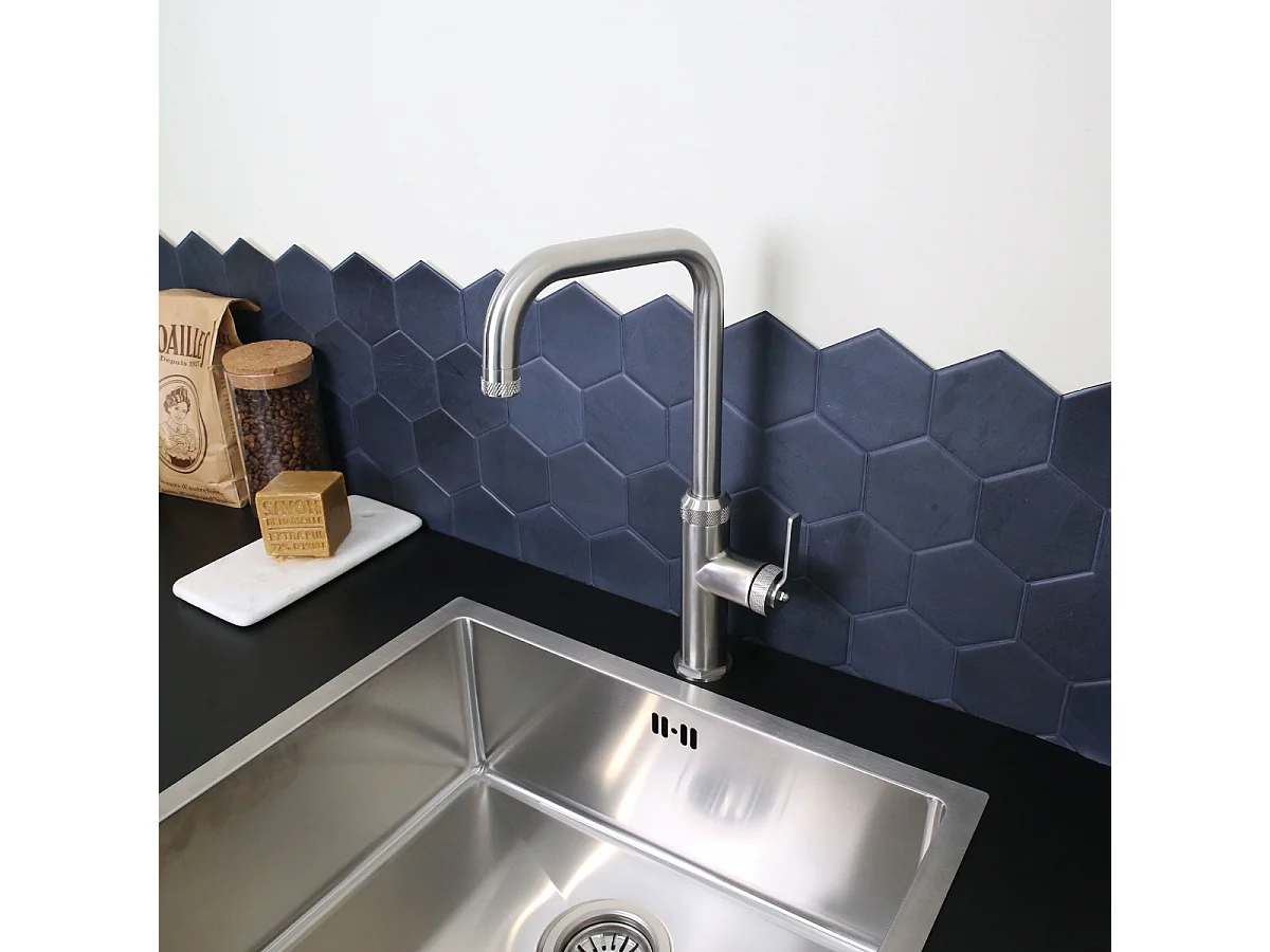 Molette Mezclador de fregadero de acero inoxidable Essebagno